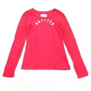 A&F cozy long-sleeve logo tee